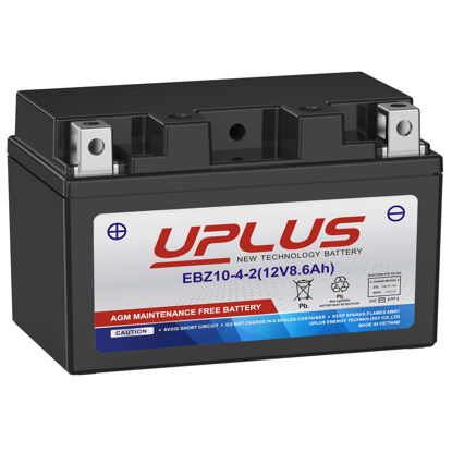 Picture of ATV Battery YTZ10S-BS, UPLUS EBZ10-4-2 Scooter Snowmobile UTV Motorcycle Battery Maintenance Free - Sealed AGM Powersports Batteries Compatible with Honda Suzuki Kawasaki Yamaha