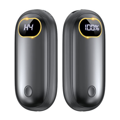 Picture of Hand Warmers Rechargeable - 14000mAh Electric Hand Warmers Rechargeable 2 Pack Heat Up to 131℉ with 18Hrs Warmth, Reusable Electronic Portable Pocket Heater for Women Man Golf Raynauds Camping