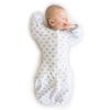 Picture of SwaddleDesigns Transitional Swaddle Sack with Arms Up Half-Length Sleeves & Mitten Cuffs, Large, 6-9 months, 21-24 lbs, Tiny Hedgehogs (Arms Up Swaddle, Transition Swaddle Sleep Sack for Better Sleep)