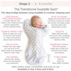 Picture of SwaddleDesigns Transitional Swaddle Sack with Arms Up Half-Length Sleeves & Mitten Cuffs, Large, 6-9 months, 21-24 lbs, Tiny Hedgehogs (Arms Up Swaddle, Transition Swaddle Sleep Sack for Better Sleep)