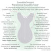 Picture of SwaddleDesigns Transitional Swaddle Sack with Arms Up Half-Length Sleeves & Mitten Cuffs, Large, 6-9 months, 21-24 lbs, Tiny Hedgehogs (Arms Up Swaddle, Transition Swaddle Sleep Sack for Better Sleep)