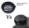 Picture of Amooca Car Cup Coaster Universal Non-Slip Silicone Cup Holder Insert Car Interior Accessories for Drink American Flag US Flag 4 Pack Black