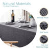 Picture of Veblandy Rectangle Tablecloth Linen Textured Waterproof & Stain Resistant Table Cloth Wrinkle Free Decorative Fabric Farmhouse Table Cover for Dining/Party/Buffet/Wedding, 52 x 70 Inch, Dark Grey