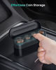 Picture of HALOBLK Larger-Capacity Coin Holder for Car Change Holder Organizer, Compatible with Most Car & Trucks, (Black, 2 Pack)