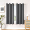 Picture of ChrisDowa Blackout Curtains 63 inches Long for Bedroom - 2 Panels Set Grommet Thermal Insulated Room Darkening Curtains for Living Room (Grey, 42 x 63 Inch)