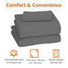 Picture of Amazon Basics 100% Cotton Jersey 3-Piece Toddler Sheet Set, Super Soft, Breathable - includes a Flat Sheet, a Fitted Sheet and a Pillowcase, 28 x 52 Inches, Dark Gray, Solid