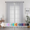 Picture of OWENIE Light Grey Sheer Curtains 84 inches Long 2 Panels Set for Bedroom Living Room, Soft Solid Living Room Sheer Curtain, Rod Pocket Light Filtering Farmhouse Curtains, 2 Pcs Each 42“ W x 84" L