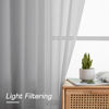 Picture of OWENIE Light Grey Sheer Curtains 84 inches Long 2 Panels Set for Bedroom Living Room, Soft Solid Living Room Sheer Curtain, Rod Pocket Light Filtering Farmhouse Curtains, 2 Pcs Each 42“ W x 84" L