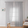 Picture of OWENIE Light Grey Sheer Curtains 84 inches Long 2 Panels Set for Bedroom Living Room, Soft Solid Living Room Sheer Curtain, Rod Pocket Light Filtering Farmhouse Curtains, 2 Pcs Each 42“ W x 84" L