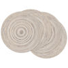 Picture of SHACOS Round Braided Placemats 15 inch Set of 4 Variegated Washable Kitchen Table Placemats for Home Wedding Party (Rainbow Gray, 4)