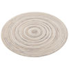 Picture of SHACOS Round Braided Placemats 15 inch Set of 4 Variegated Washable Kitchen Table Placemats for Home Wedding Party (Rainbow Gray, 4)
