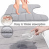 Picture of Yimobra Memory Foam Toilet Bath Mat U-Shaped, Soft and Comfortable, Super Water Absorption, Non-Slip, Thick, Machine Wash and Easier to Dry for Bathroom Commode Contour Rug, 24 X 24 Inches, Gray