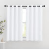 Picture of NICETOWN White Room Darkening Curtain Panels - Tripe Weave Thermal Insulated Grommet Room Darkening Window Draperies and Curtains for Bedroom (Set of 2, 46 x 54 inches in White)