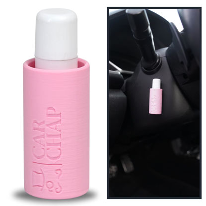 Picture of CarChap Car Lip Balm Holder [THE ORIGINAL], Chapstick Holder for Car, Mess Free in the Heat. Featured in Car and Driver. USA Made, Patent Pending. Interior Car Accessories for Women and Men [PINK]
