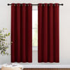 Picture of NICETOWN Blackout Curtain Panel Grommet - Home Decorations Thermal Insulated Solid Grommet Top Blackout Living Room Panels/Drapes for Gift (Burgundy Red, 1 Pair, 46 x 72-Inch)