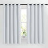 Picture of NICETOWN Room Darkening Curtains for Living Room - Easy Care Solid Thermal Insulated Grommet Room Darkening Curtains/Panels/Drapes for Bedroom (2 Panels, 66 by 66, Greyish White)