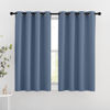 Picture of NICETOWN Bedroom Blackout Curtains and Drapes 54" L - Window Treatment Thermal Insulated Solid Grommet Blackout Draperies for Home Office (Stone Blue, 2 Panels=92" Wide)