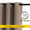Picture of NICETOWN Kitchen Blackout Curtains and Drapes - Triple Weave Energy Saving Thermal Insulated Solid Grommet Blackout Panels for Patio (1 Pair, 46 inches by 72 Inch, Cappuccino)