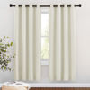 Picture of NICETOWN Room Darkening Curtains Panels for Bedroom - Energy Saving Thermal Insulated Solid Ring Top Light Blocking Window Drapes for Flat (Beige, 2 Panels, 46 x 72 Inch)