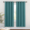 Picture of NICETOWN Insulated Curtains Blackout Draperies - Triple Weave Microfiber Home Thermal Insulated Solid Ring Top Blackout Curtains/Panels for Bedroom(Sea Teal, Set of 2, 46 x 72 Inch)