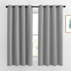 Picture of NICETOWN Bedroom Blackout Curtains Panels - Window Treatment Thermal Insulated Solid Grommet Room Darkening Drapes for Living Room (Set of 2 Panels, 52 by 63 Inch, Silver Grey)