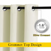 Picture of NICETOWN Room Darkening Curtains and Drapes for Bedroom - Grommet Energy Saving Thermal Insulated Light Blocking Window Treatments for Kitchen (Beige, 1 Pair, W66 x L54)