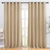 Picture of NICETOWN Blackout Draperies Curtains Panels - Window Treatment Thermal Insulated Solid Grommet Blackout Curtains/Panels/Drapes for Bedroom (Biscotti Beige, Set of 2, 66 by 90 Inch)