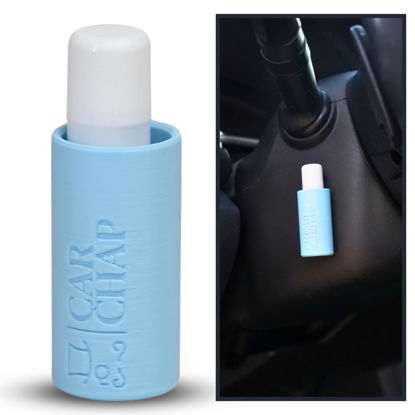 Picture of CarChap Car Lip Balm Holder [THE ORIGINAL], Chapstick Holder for Car, Mess Free in the Heat. Featured in Car and Driver. USA Made, Patent Pending. Interior Car Accessories for Women and Men [BLUE]