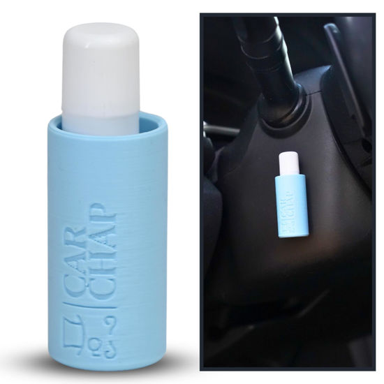 Picture of CarChap Car Lip Balm Holder [THE ORIGINAL], Chapstick Holder for Car, Mess Free in the Heat. Featured in Car and Driver. USA Made, Patent Pending. Interior Car Accessories for Women and Men [BLUE]