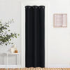 Picture of NICETOWN Living Room Curtains 84 inch Length 2 Panels Set - Blackout Thermal Insulated Window Treatment Solid Grommet Room Darkening for Bedroom/Home Office (Black, W37 x L84)