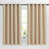 Picture of NICETOWN Blackout Draperies Curtains Panels - Window Treatment Thermal Insulated Solid Grommet Blackout Curtains/Panels/Drapes for Bedroom (Biscotti Beige, Set of 2, 66 by 66 Inch)