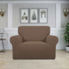 Picture of Easy-Going Stretch Oversized Chair Sofa Slipcover 1-Piece Couch Sofa Cover Furniture Protector Soft with Elastic Bottom for Kids Spandex Jacquard Fabric Small Checks Brown