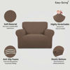Picture of Easy-Going Stretch Oversized Chair Sofa Slipcover 1-Piece Couch Sofa Cover Furniture Protector Soft with Elastic Bottom for Kids Spandex Jacquard Fabric Small Checks Brown