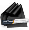 Picture of Oven Liners for Bottom of Oven - 3 Pack Large Heavy Duty Mats, 16.25”x23” Non-Stick Reusable Liner for Electric, Gas, Toaster Ovens, Grills - BPA & PFOA Free Oven Cleaning Kitchen Accessory (Black)