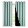 Picture of NICETOWN Aqua Blue 100% Blackout Lined Curtains, 2 Thick Layers Completely Blackout Window Treatment Thermal Insulated Drapes for Kitchen/Bedroom (1 Pair, 52" Width x 63" Length Each Panel)