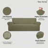 Picture of Easy-Going Stretch Oversized Sofa Slipcover 1-Piece Sofa Cover Furniture Protector Couch Soft with Elastic Bottom for Kids, Polyester Spandex Jacquard Fabric Small Checks Khaki