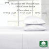 Picture of California Design Den 6-Pc Queen Size Sheet Set with 4 Pillowcases - 400 Thread Count 100% Cotton Sheets, Cooling Sateen Weave, Luxury Deep Pocket Bedsheets Set - Bright White