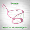 Picture of NEATERIZE Plastic Hangers 50 Pack Pink - Clothes Hangers - Makes The Perfect Coat Hanger and General Space Saving Clothes Hangers for Closet - Percheros Ganchos para Colgar Ropa Hangars