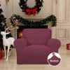 Picture of Easy-Going Stretch Chair Sofa Slipcover 1-Piece Couch Sofa Cover Furniture Protector Soft with Elastic Bottom for Kids, Pet. Spandex Jacquard Fabric Small Checks (Chair, ASH Rose)