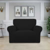 Picture of Easy-Going Stretch Oversized Chair Sofa Slipcover 1-Piece Couch Sofa Cover Furniture Protector Soft with Elastic Bottom for Kids Spandex Jacquard Fabric Small Checks Black