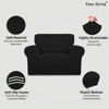 Picture of Easy-Going Stretch Oversized Chair Sofa Slipcover 1-Piece Couch Sofa Cover Furniture Protector Soft with Elastic Bottom for Kids Spandex Jacquard Fabric Small Checks Black