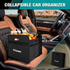 Picture of K KNODEL Car Trunk Organizer, Foldable Organizer for Car, Automotive Consoles & Organizers, 3 Compartments Storage with Reinforced Handles (Large, Black)
