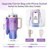 Picture of linmaya Water Bottle Carrier Bag with Phone Pocket for Stanley Cup 40/30oz,Insulated Neoprene Water Bottle Holder Cross-boday Bag with Adjustable Shoulder & Handheld Strap Stanley Cup Accessories