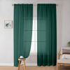 Picture of OWENIE Green Sheer Curtains 84 Inches Long for 2 Panels Set for Christmas, Solid Light Filtering Fimly Voile Sheer Curtains for Living Room Bedroom, Hunter Green, 42"x84"