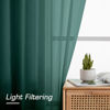 Picture of OWENIE Green Sheer Curtains 84 Inches Long for 2 Panels Set for Christmas, Solid Light Filtering Fimly Voile Sheer Curtains for Living Room Bedroom, Hunter Green, 42"x84"