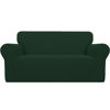 Picture of Easy-Going Stretch Loveseat Slipcover 1-Piece Sofa Cover Furniture Protector Couch Soft with Elastic Bottom for Kids Polyester Spandex Jacquard Fabric Small Checks (Loveseat, Dark Green)