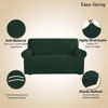 Picture of Easy-Going Stretch Loveseat Slipcover 1-Piece Sofa Cover Furniture Protector Couch Soft with Elastic Bottom for Kids Polyester Spandex Jacquard Fabric Small Checks (Loveseat, Dark Green)