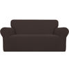 Picture of Easy-Going Stretch Oversized Loveseat Slipcover 1-Piece Sofa Cover Furniture Protector Couch Soft with Elastic Bottom for Kids Polyester Spandex Jacquard Fabric Small Checks Chocolate