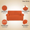 Picture of Easy-Going Stretch Sofa Slipcover 1-Piece Sofa Cover Furniture Protector Couch Soft with Elastic Bottom for Kids, Polyester Spandex Jacquard Fabric Small Checks (Sofa, Orange)