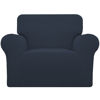 Picture of Easy-Going Stretch Chair Sofa Slipcover 1-Piece Couch Sofa Cover Furniture Protector Soft with Elastic Bottom for Kids, Pet. Spandex Jacquard Fabric Small Checks (Chair, Dark Blue)